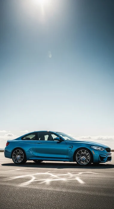Blauer BMW M4 Wallpaper 4K
