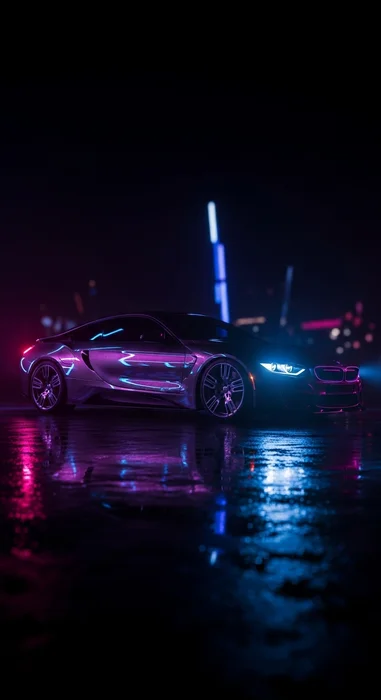 BMW Wallpaper 4K – Fantastischer BMW im Dunkeln als Ultra-HD Hintergrund fürs Handy