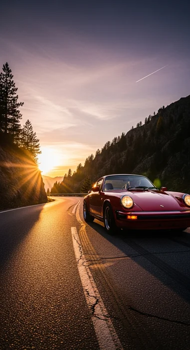 Roter klassischer Porsche Wallpaper 4K