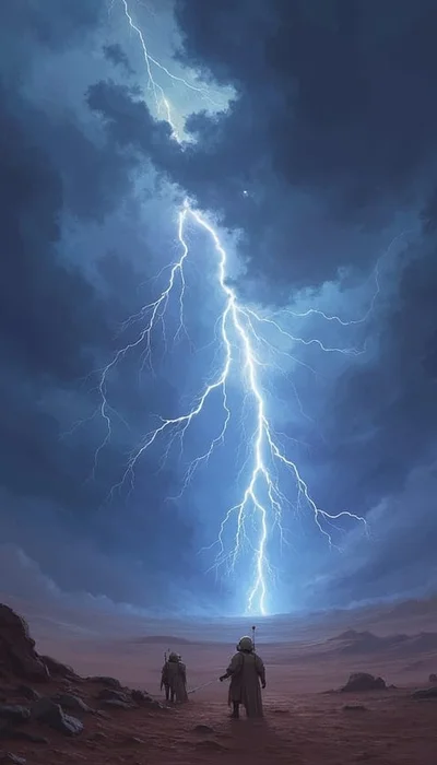 Star Wars und Blitze im Weltraum – Epische Sci-Fi Wallpaper in 4K