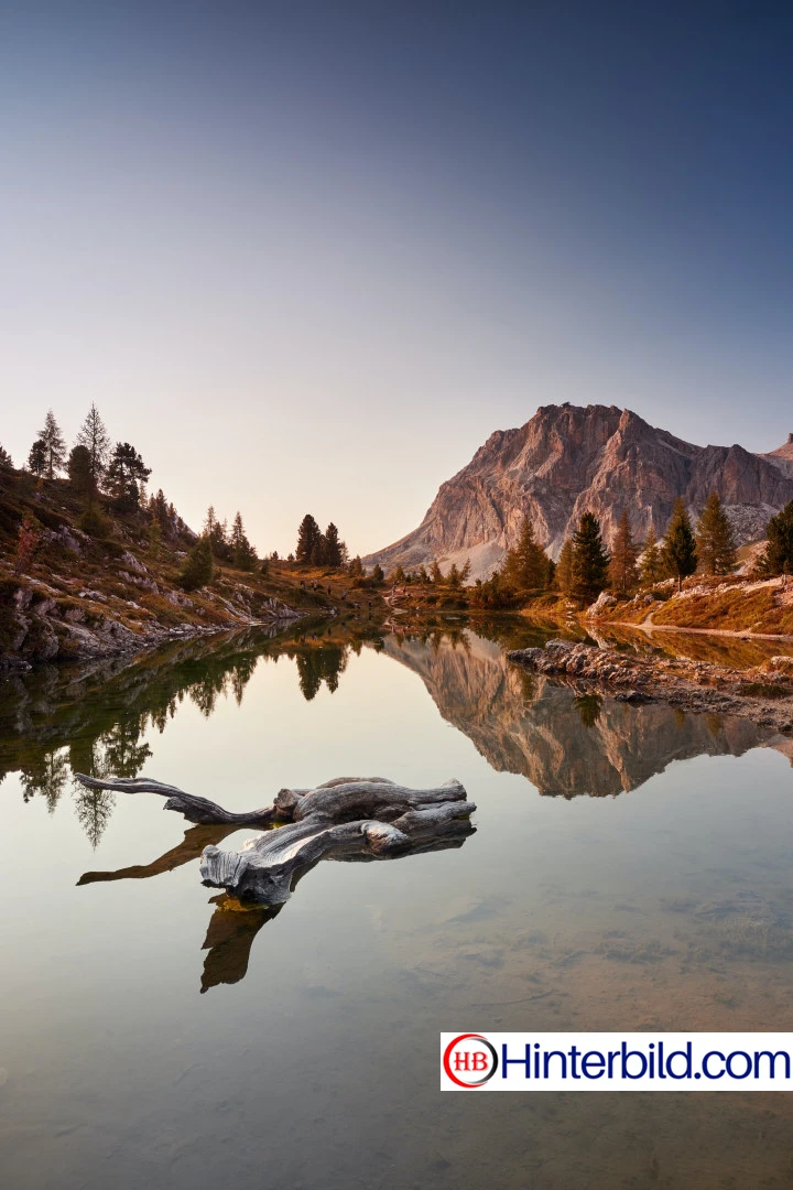 Berge, Bäume, See