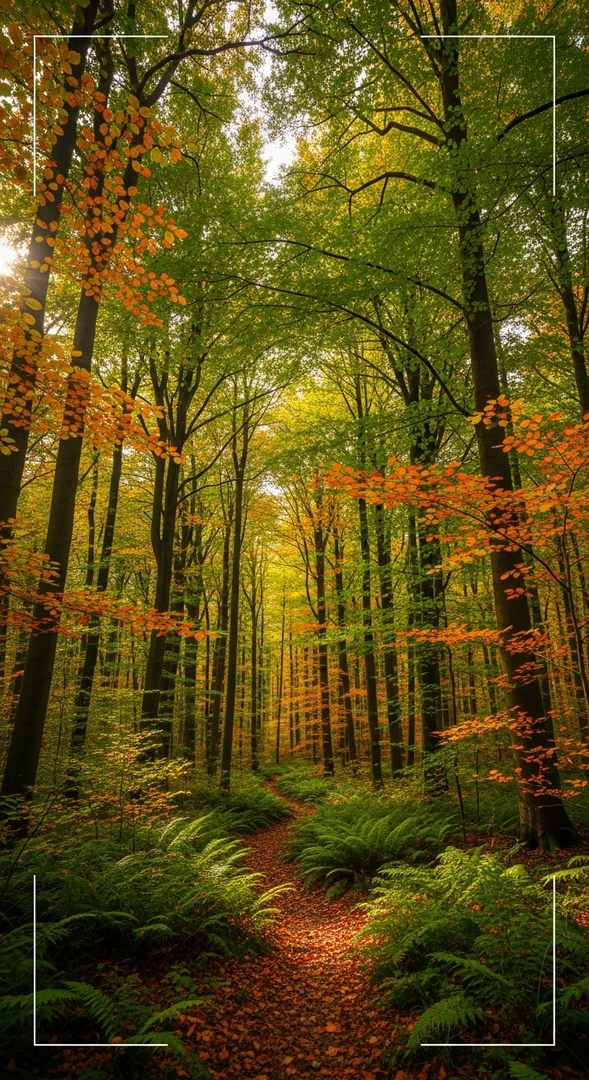 Herbstwald Hintergrundbilder – kostenlose 4K Handy Hintergründe mit Blättern und Bäumen hintergrundbild