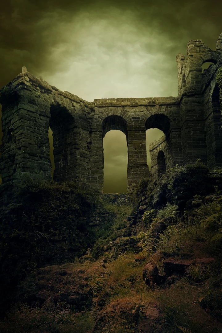 Historische geheimnisvolle Burg als iPhone Hintergrundbild hintergrundbild