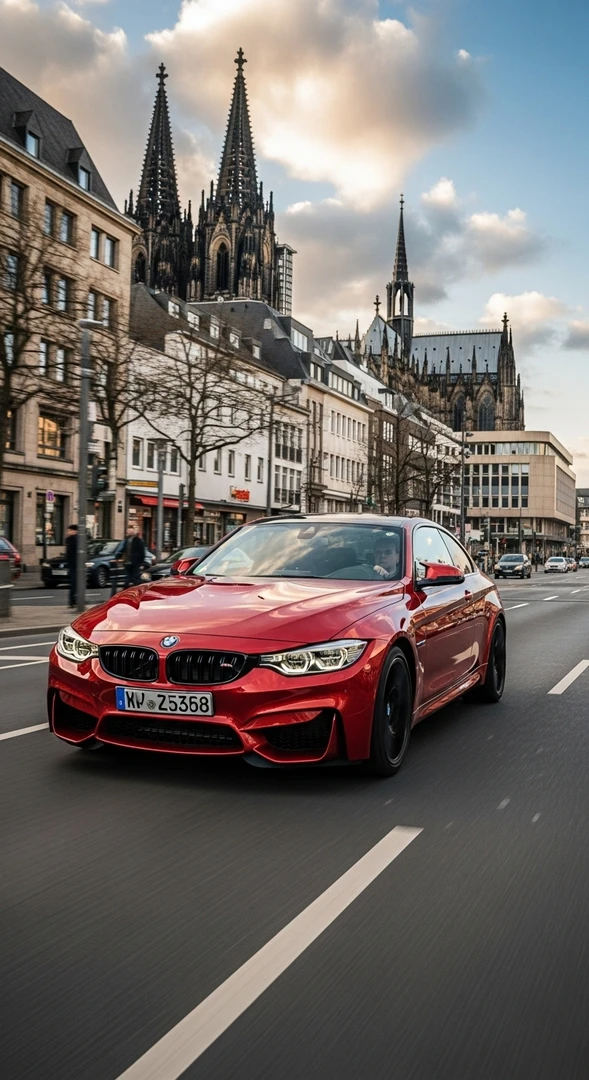 Roter BMW Hintergrund in 4K – Kostenlose Sportwagen Wallpaper